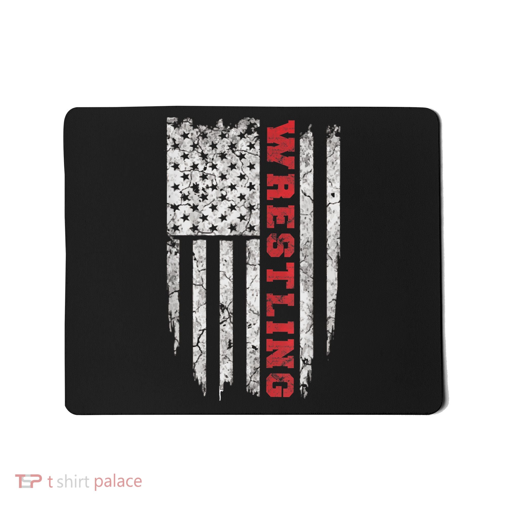 American Sport Gift Wrestling TShirt USA Gift Mousepad