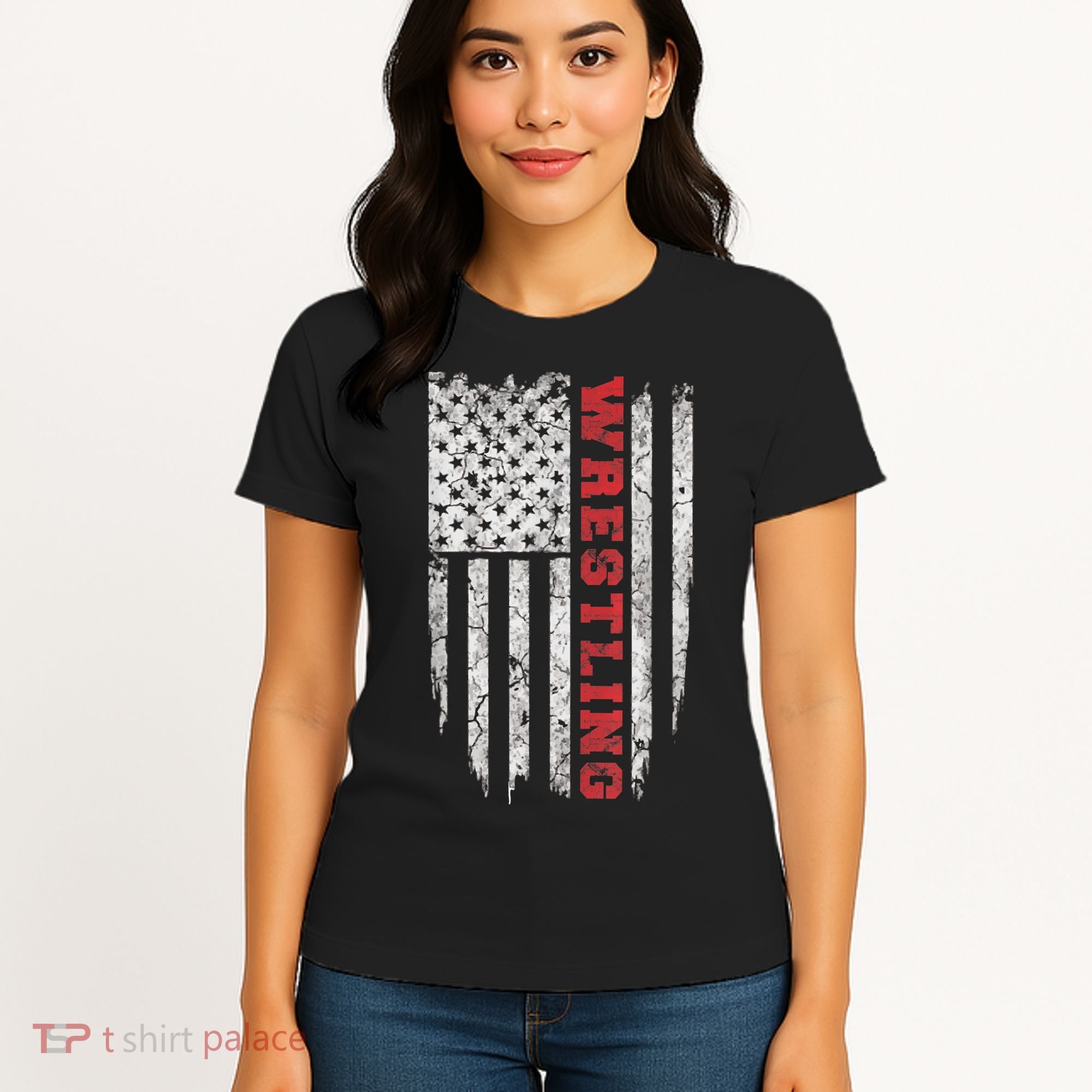 American Sport Gift Wrestling TShirt USA Gift Women's T-Shirt