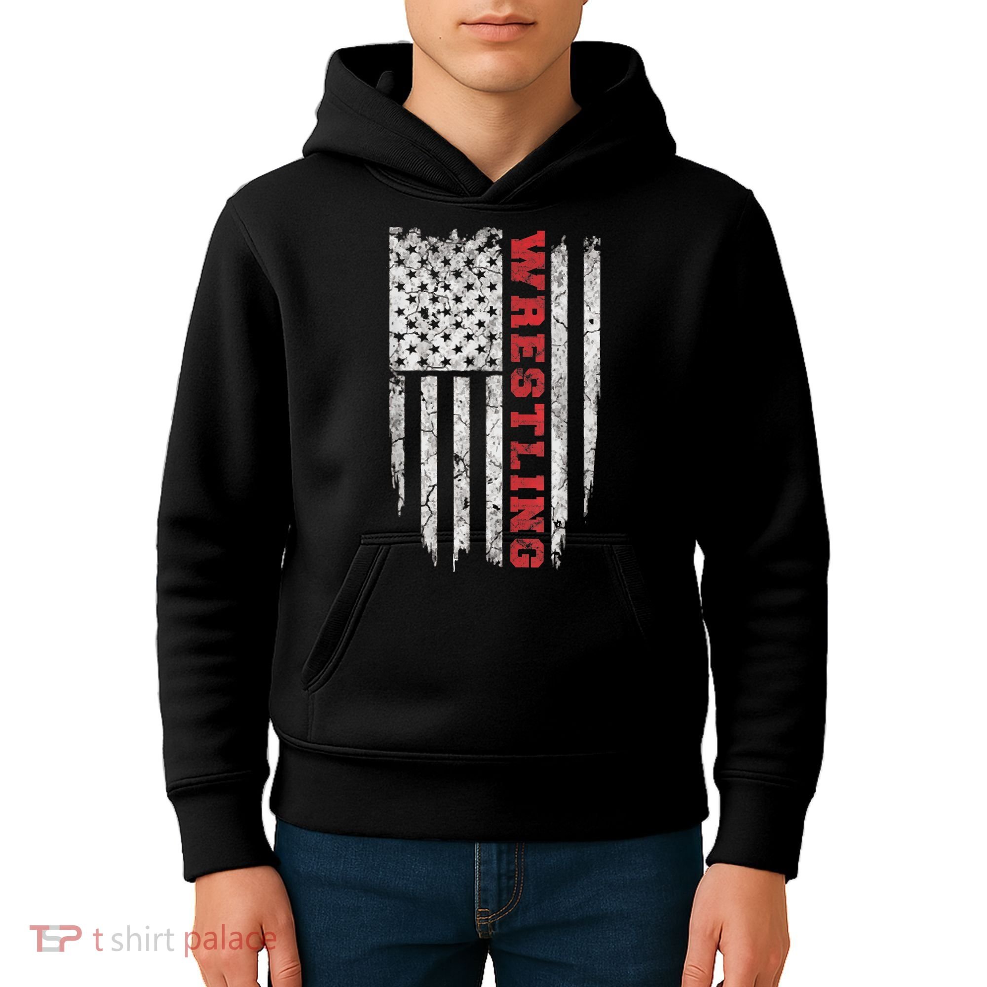 American Sport Gift Wrestling TShirt USA Gift Kids Hoodie