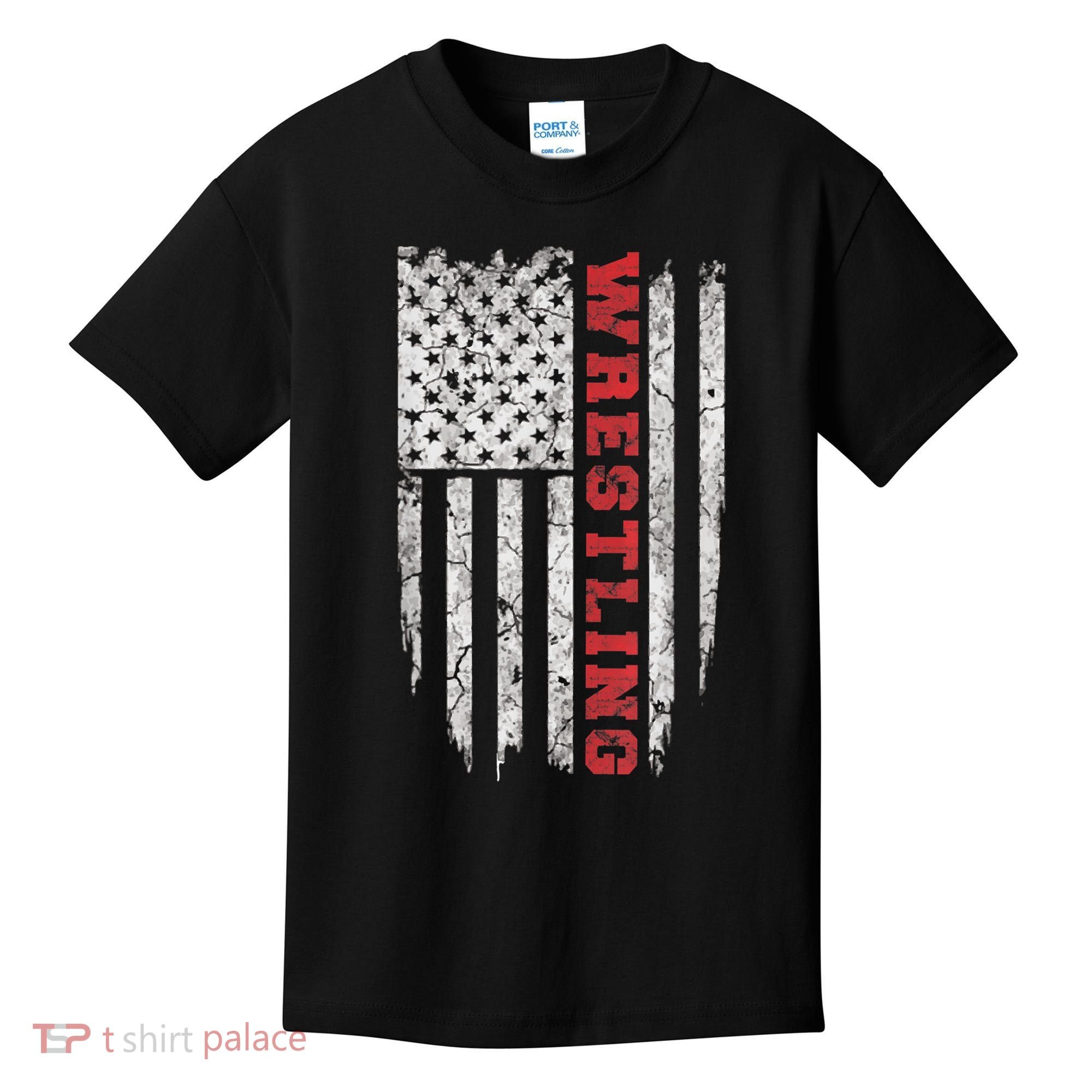American Sport Gift Wrestling TShirt USA Gift Kids T-Shirt