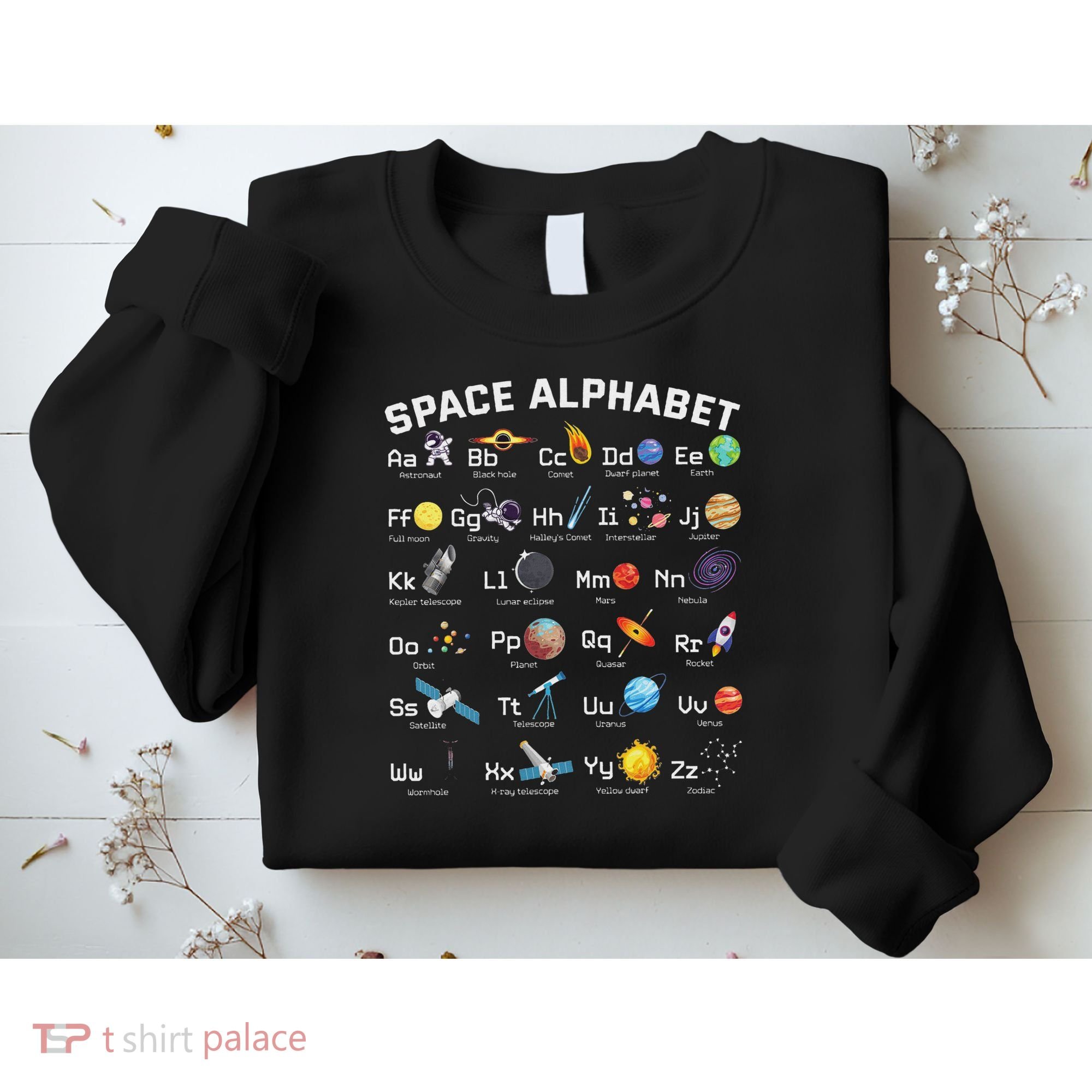 Alphabet Space Galaxy Abcs Letters Science Teacher Sweatshirt