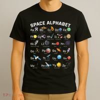 Alphabet Space Galaxy Abcs Letters Science Teacher T-Shirt thumb 3