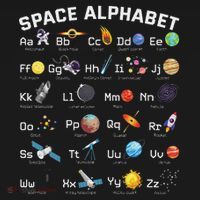 Alphabet Space Galaxy Abcs Letters Science Teacher Pajama Set thumb 2
