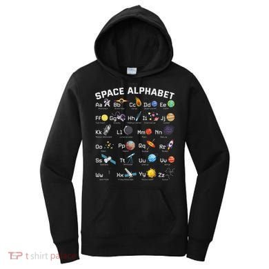 Alphabet Space Galaxy Abcs Letters Science Teacher Women's Hoodie