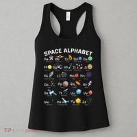 Alphabet Space Galaxy Abcs Letters Science Teacher Women's Tank Top thumb 3