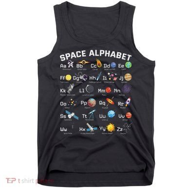 Alphabet Space Galaxy Abcs Letters Science Teacher Tank Top