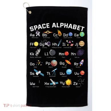 Alphabet Space Galaxy Abcs Letters Science Teacher Golf Towel
