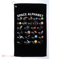 Alphabet Space Galaxy Abcs Letters Science Teacher Golf Towel thumb 0