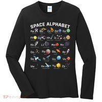 Alphabet Space Galaxy Abcs Letters Science Teacher Women's Long Sleeve Shirt thumb 0