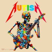 Autism Skeleton Guitar Player Rock Music Autism Awareness Tote Bag thumb 4