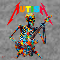 Autism Skeleton Guitar Player Rock Music Autism Awareness Toddler Hoodie thumb 2