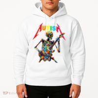 Autism Skeleton Guitar Player Rock Music Autism Awareness Hoodie thumb 2