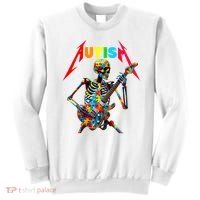 Autism Skeleton Guitar Player Rock Music Autism Awareness Sweatshirt thumb 0