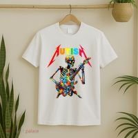 Autism Skeleton Guitar Player Rock Music Autism Awareness T-Shirt thumb 2