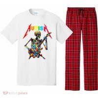 Autism Skeleton Guitar Player Rock Music Autism Awareness Pajama Set thumb 0