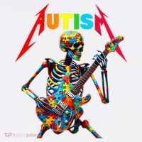 Autism Skeleton Guitar Player Rock Music Autism Awareness Women's Hoodie thumb 2