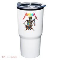 Autism Skeleton Guitar Player Rock Music Autism Awareness Tumbler thumb 0