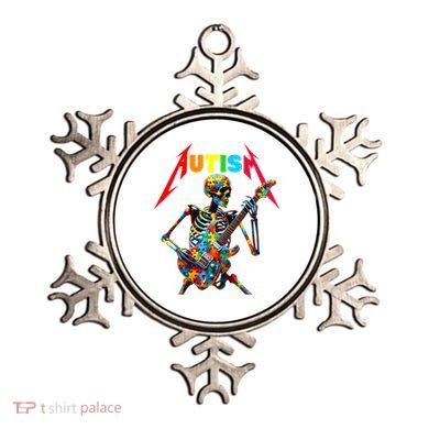 Autism Skeleton Guitar Player Rock Music Autism Awareness Ornament