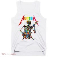 Autism Skeleton Guitar Player Rock Music Autism Awareness Tank Top thumb 0