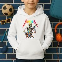 Autism Skeleton Guitar Player Rock Music Autism Awareness Kids Hoodie thumb 2