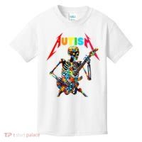 Autism Skeleton Guitar Player Rock Music Autism Awareness Kids T-Shirt thumb 0