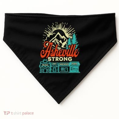 Asheville Strong Hurricane Helene USA-Made Doggie Bandana