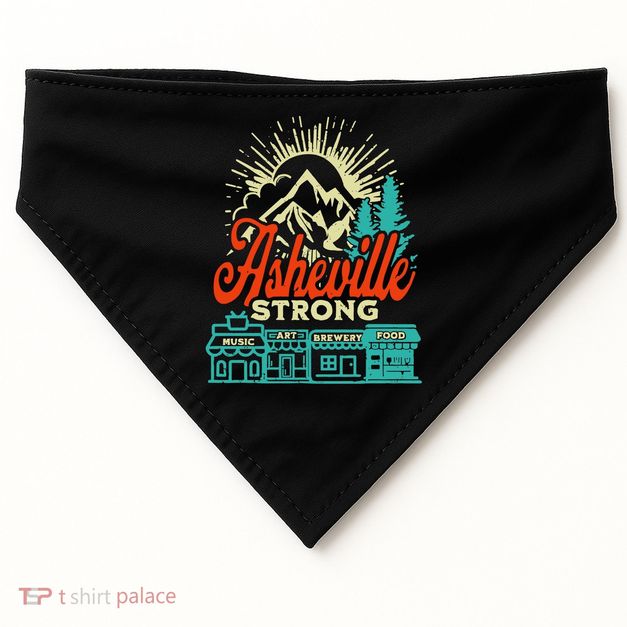 Asheville Strong Hurricane Helene USA-Made Doggie Bandana