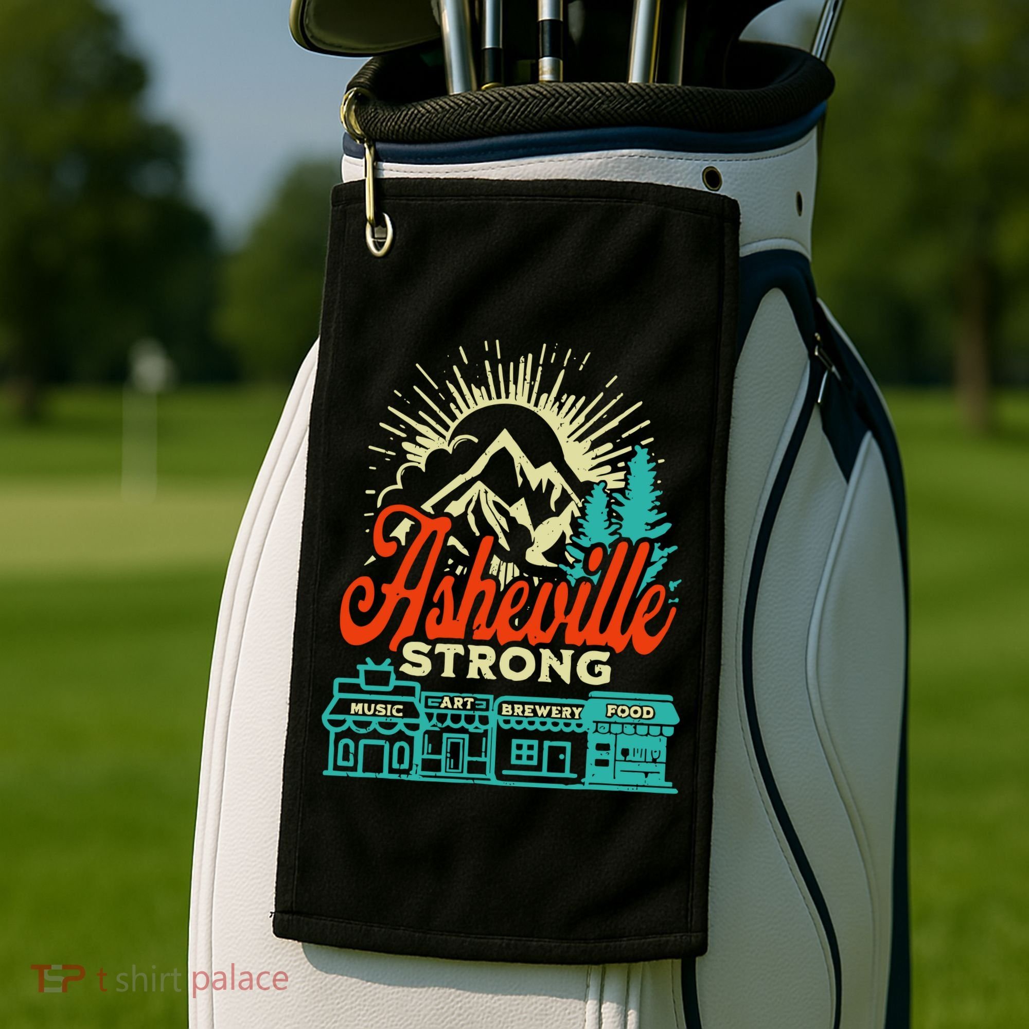 Asheville Strong Hurricane Helene Golf Towel