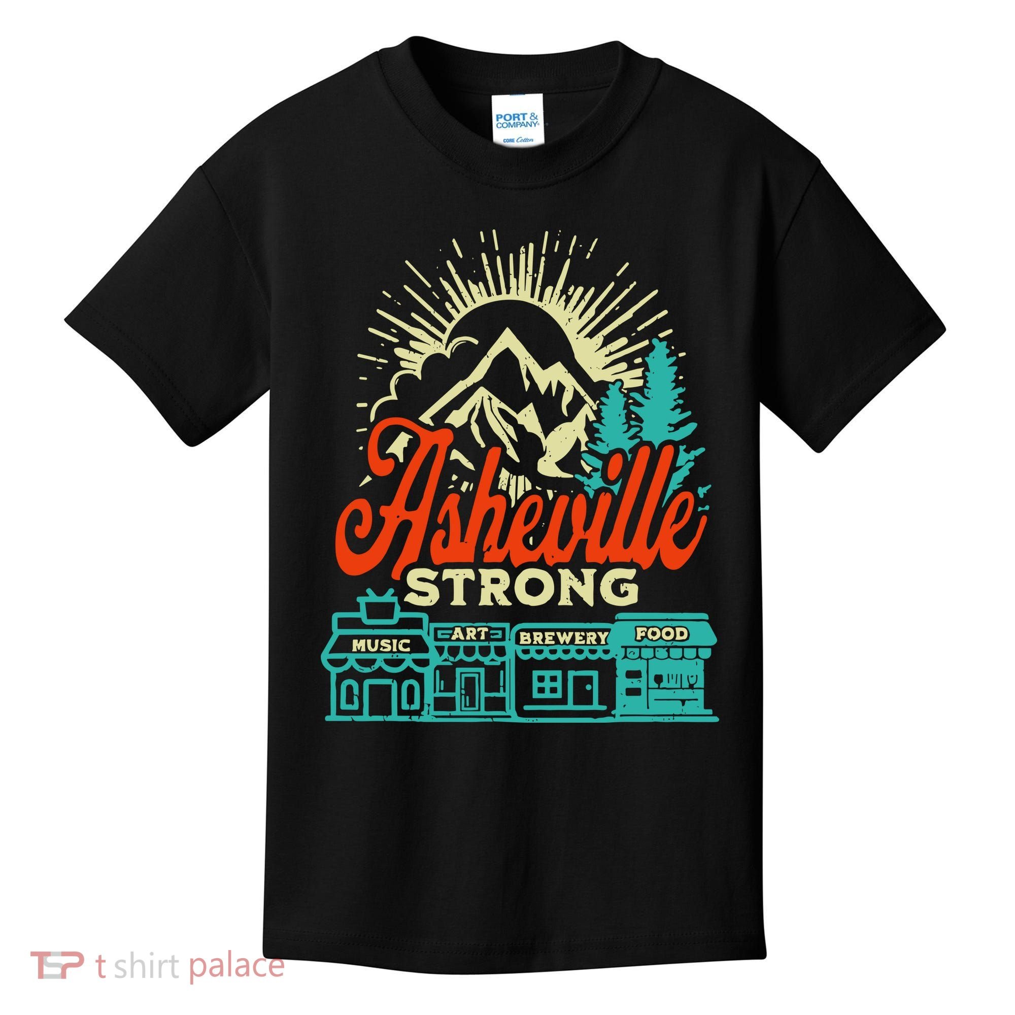 Asheville Strong Hurricane Helene Kids T-Shirt