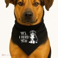 Australian Shepherd Herding Dog Funny I Herd You Mom Dad USA-Made Doggie Bandana thumb 1