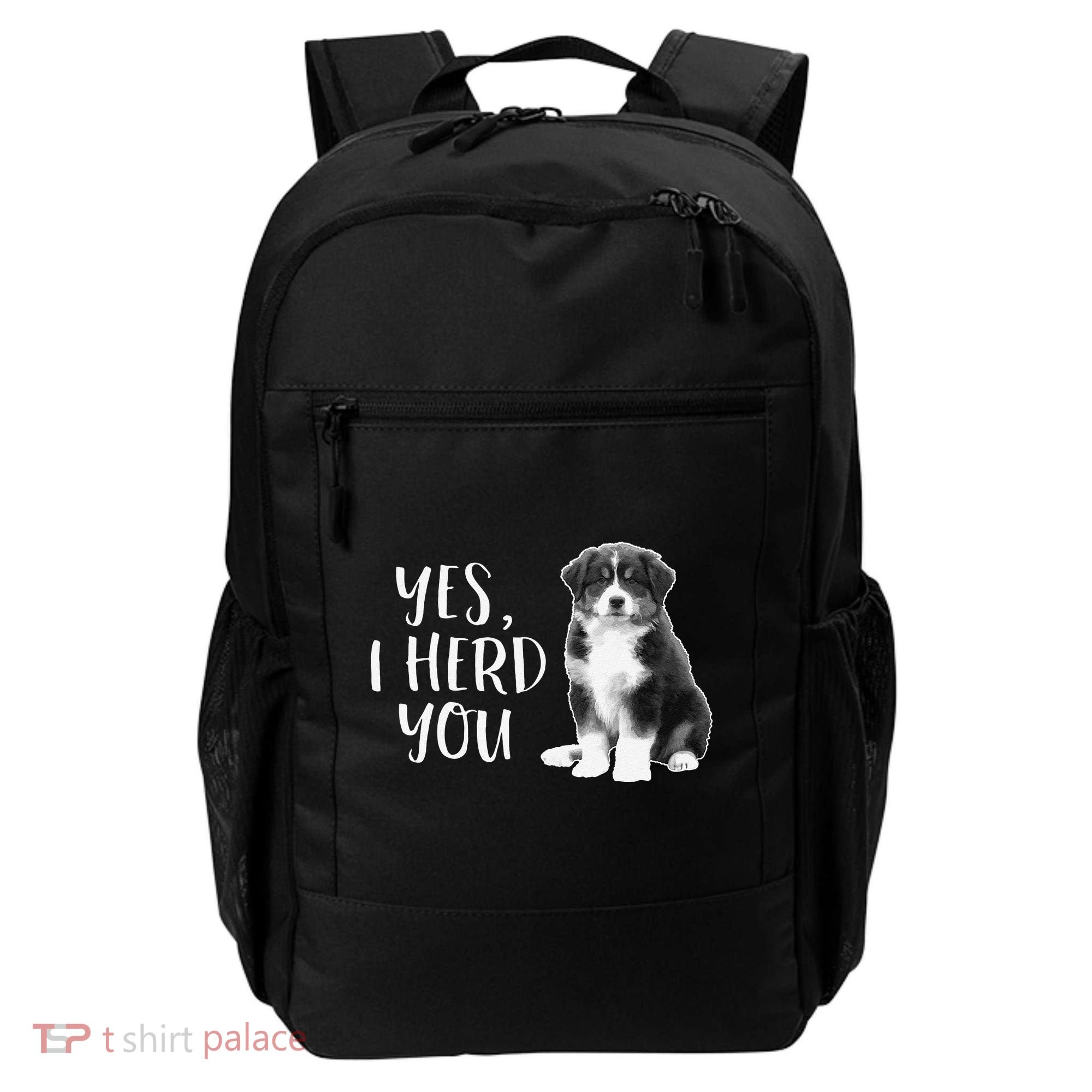 Australian Shepherd Herding Dog Funny I Herd You Mom Dad Backpack