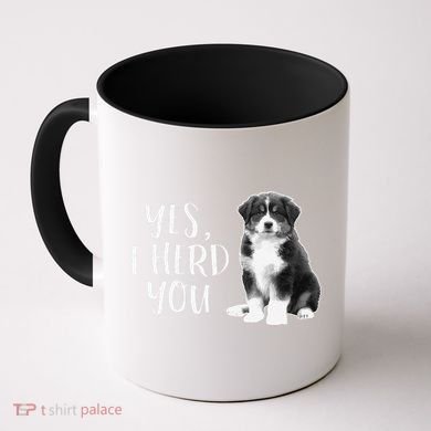 Australian Shepherd Herding Dog Funny I Herd You Mom Dad Coffee Mug
