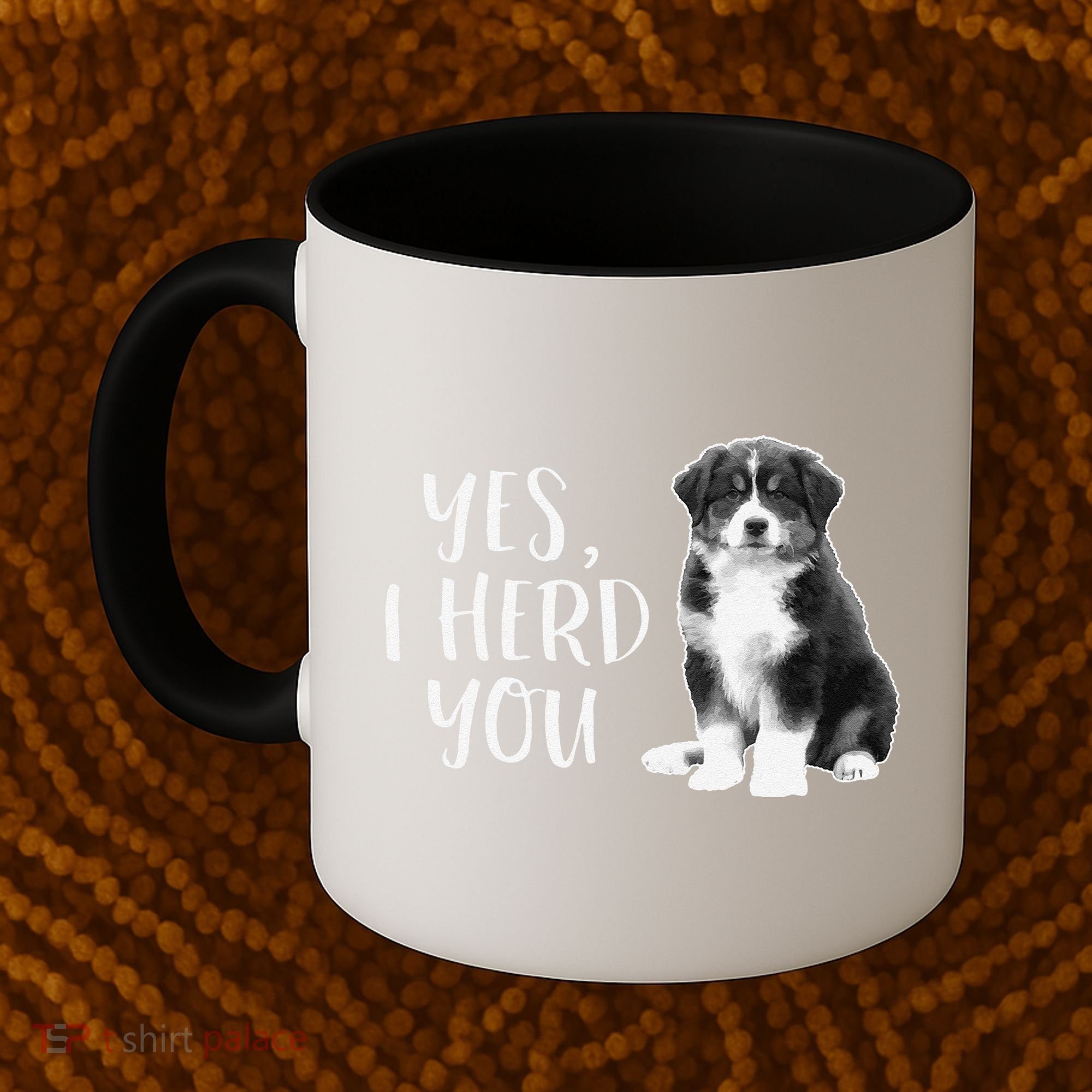 Australian Shepherd Herding Dog Funny I Herd You Mom Dad Coffee Mug