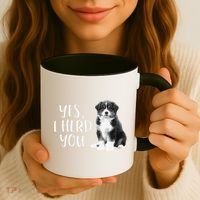 Australian Shepherd Herding Dog Funny I Herd You Mom Dad Coffee Mug thumb 3