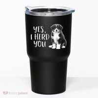 Australian Shepherd Herding Dog Funny I Herd You Mom Dad Tumbler thumb 0