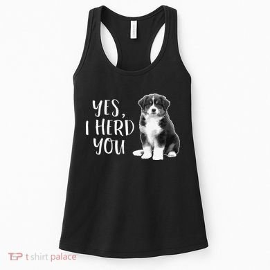 Australian Shepherd Herding Dog Funny I Herd You Mom Dad Women's Tank Top
