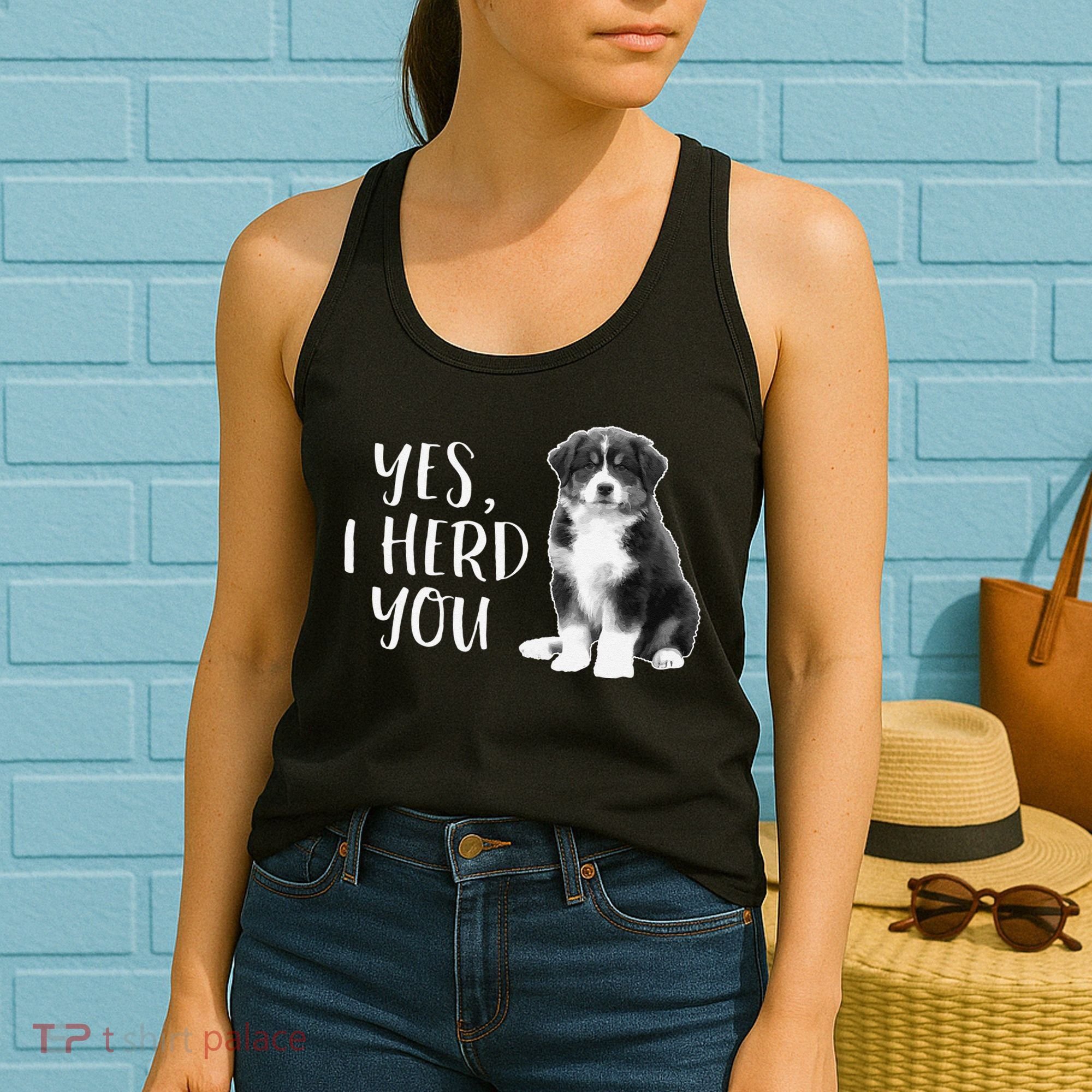 Australian Shepherd Herding Dog Funny I Herd You Mom Dad Women's Tank Top