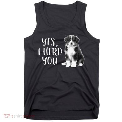 Australian Shepherd Herding Dog Funny I Herd You Mom Dad Tank Top