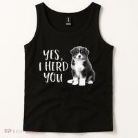 Australian Shepherd Herding Dog Funny I Herd You Mom Dad Tank Top thumb 2