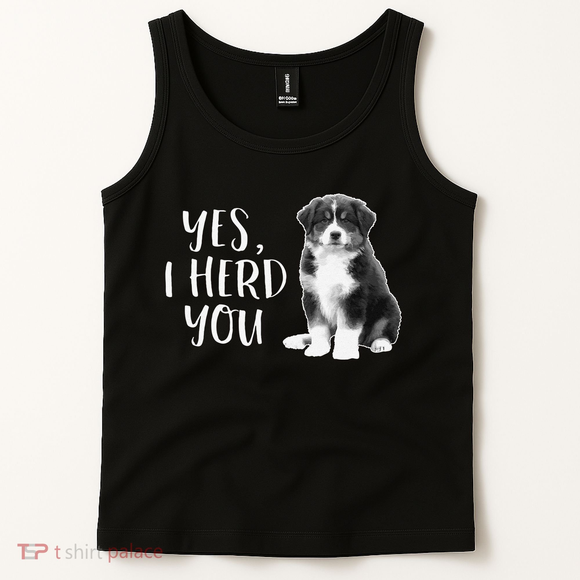 Australian Shepherd Herding Dog Funny I Herd You Mom Dad Tank Top