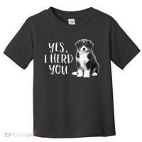 Australian Shepherd Herding Dog Funny I Herd You Mom Dad Toddler T-Shirt thumb 0