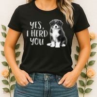 Australian Shepherd Herding Dog Funny I Herd You Mom Dad Women's T-Shirt thumb 2