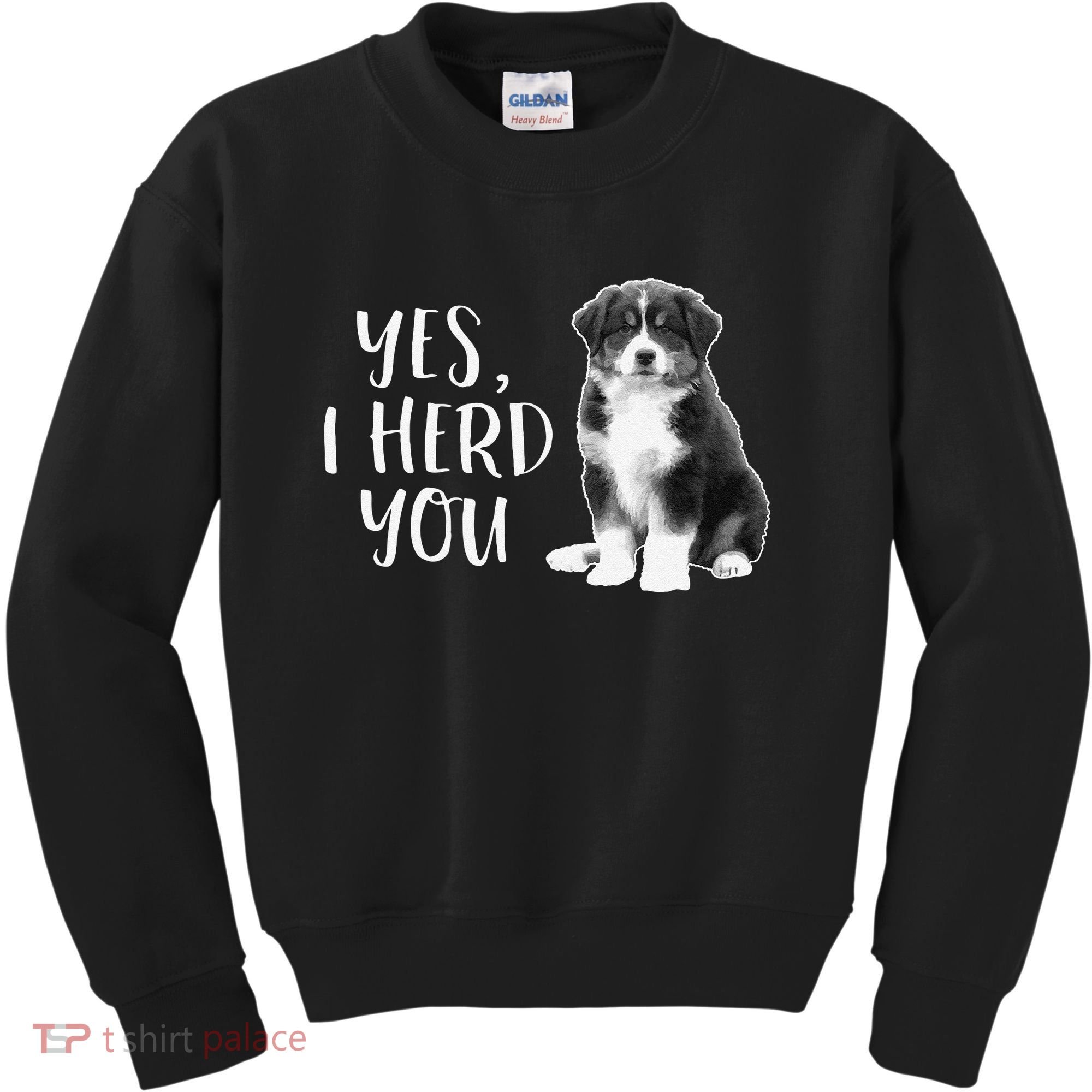 Australian Shepherd Herding Dog Funny I Herd You Mom Dad Kids Sweatshirt