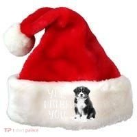Australian Shepherd Herding Dog Funny I Herd You Mom Dad Santa Hat thumb 0