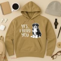 Australian Shepherd Herding Dog Funny I Herd You Mom Dad Hoodie thumb 3
