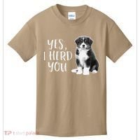 Australian Shepherd Herding Dog Funny I Herd You Mom Dad Kids T-Shirt thumb 0
