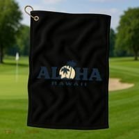 Aloha Sunset Hawaii Golf Towel thumb 1