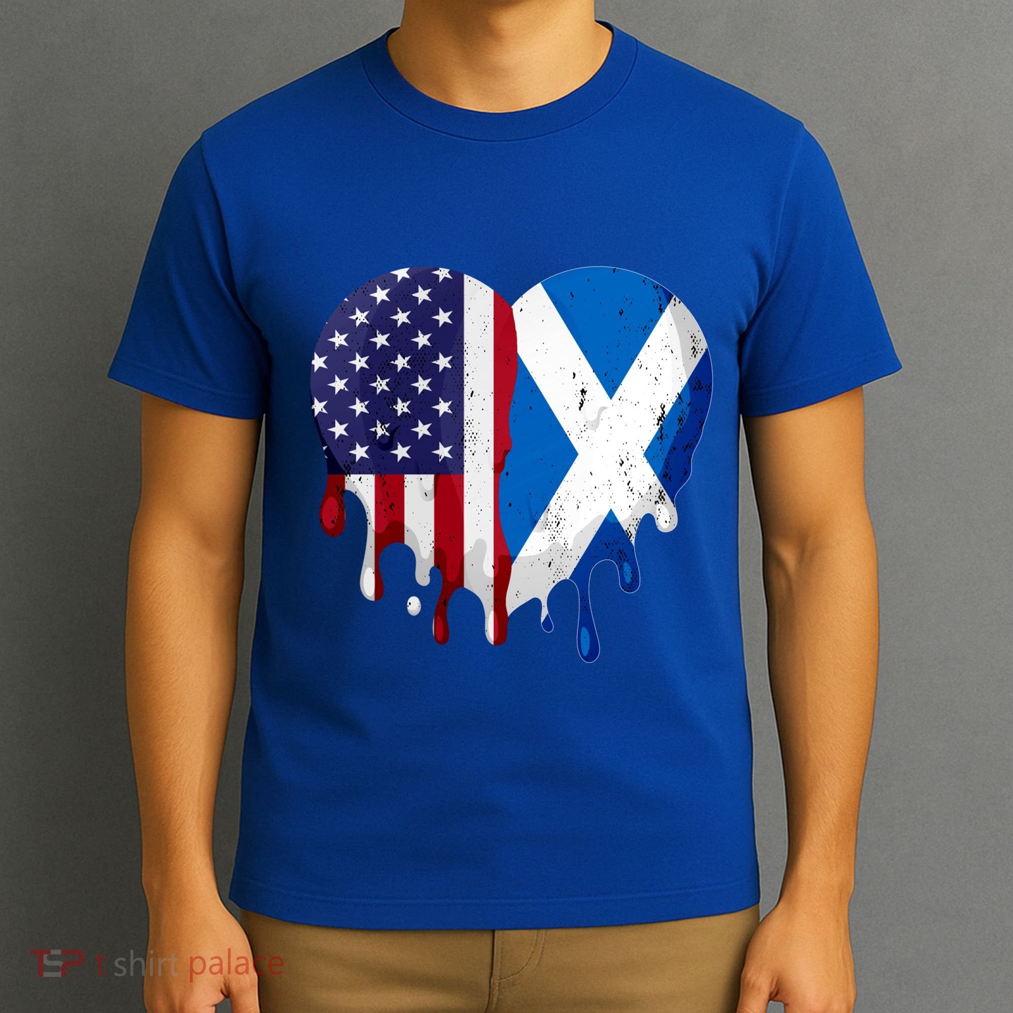 American Scottish Heritage Month Scotland Flag Heart Gift T-Shirt