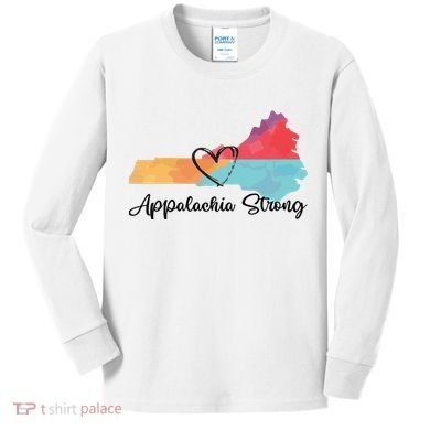 Appalachia Strong Hurricane Helene Disaster Relief Kids Long Sleeve Shirt