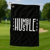 Always Stay Humble Hustle Hard Spread Kindness Inspirational Golf Towel thumb 1